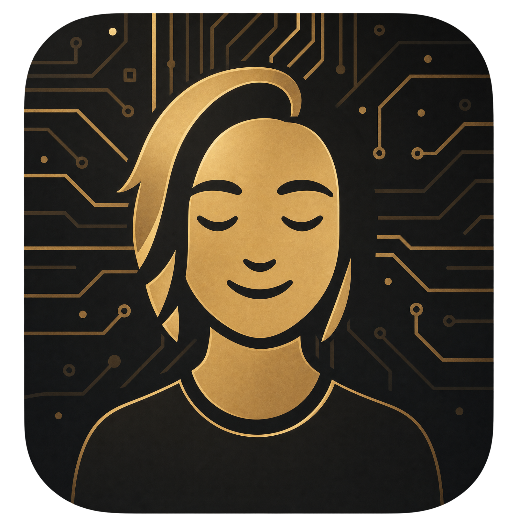 Gold illustration representing Melanie AI