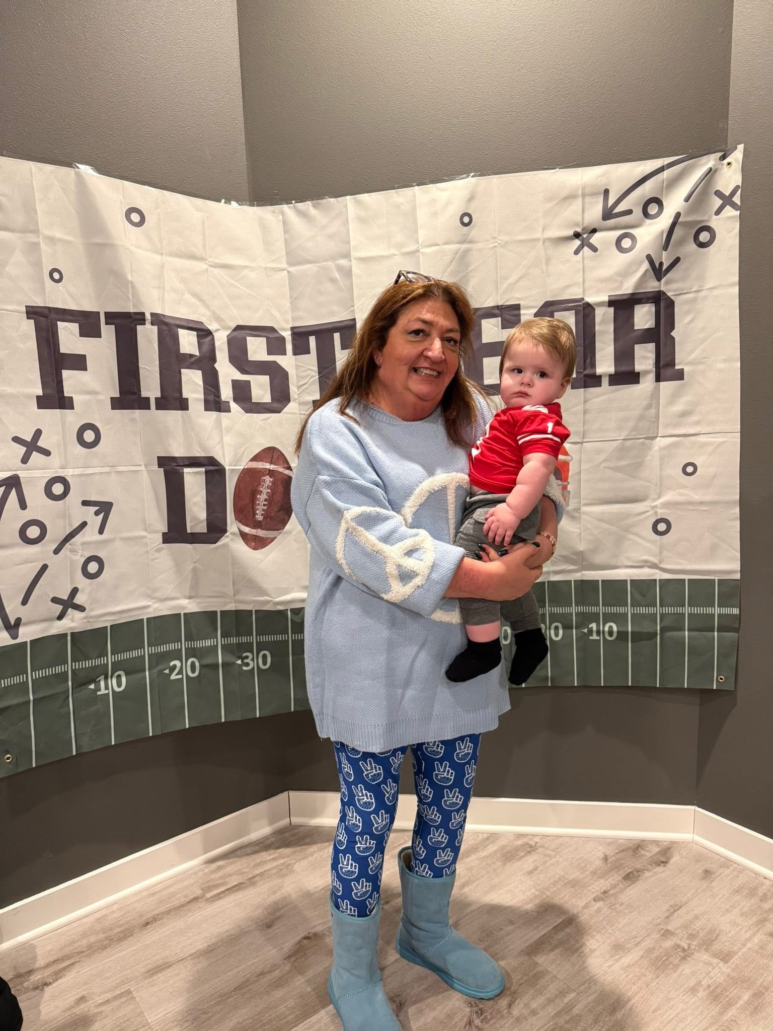 Stacy with a child